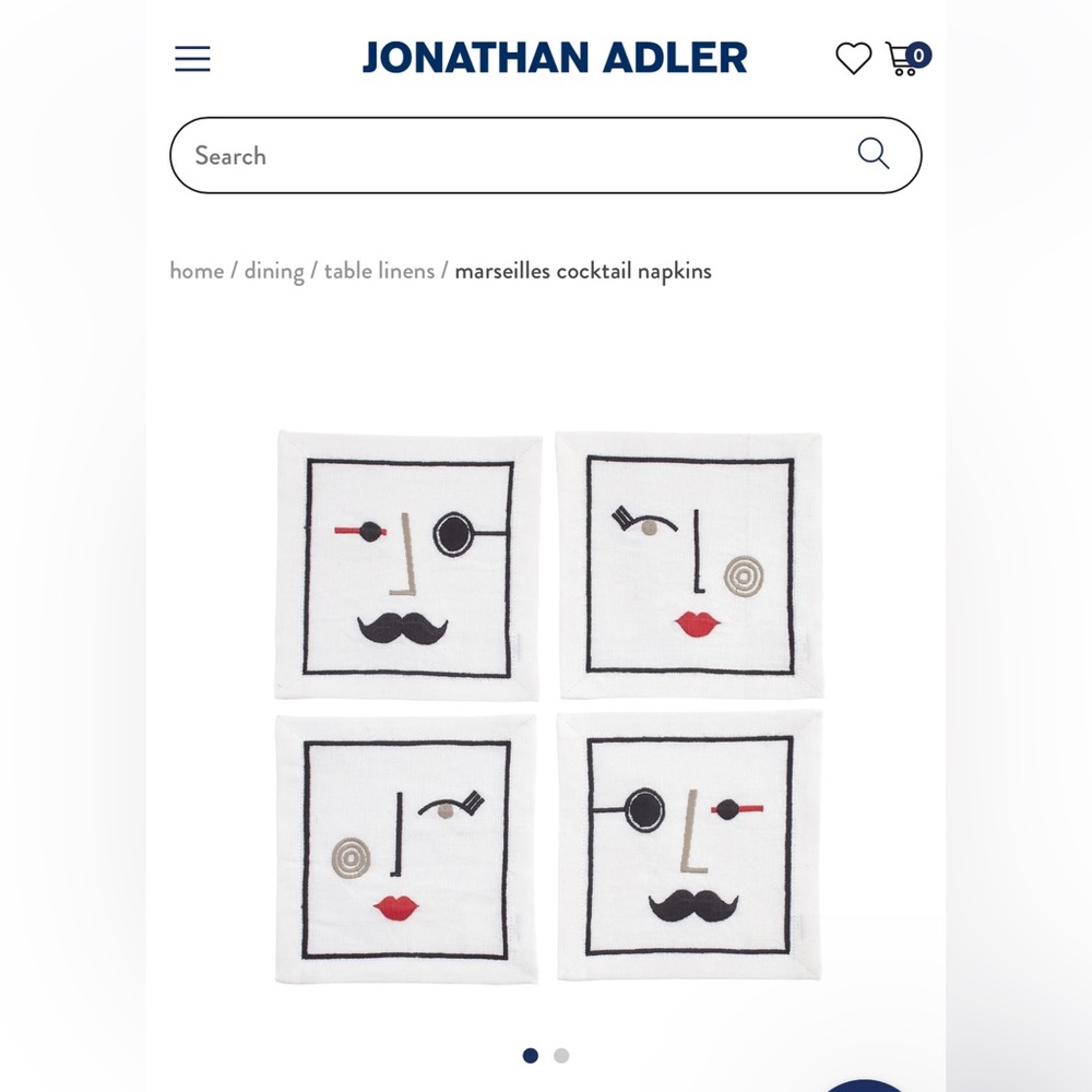 Jonathan Adler MARSEILLES COCKTAIL NAPKINS